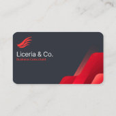 Carte de visite Luxe Noir Rouge (Dos)