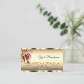 Carte De Visite Luxe Ombre couleur couleur dégradé rose Rose Vinta (Debout devant)