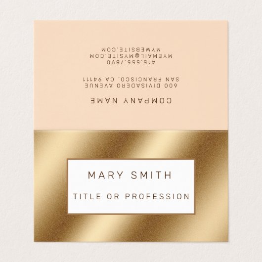 Carte De Visite Luxe Or (Extérieur déplié)