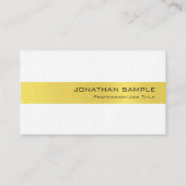 Carte De Visite Luxe Or Blanc Sophistiqué Design moderne (Devant)