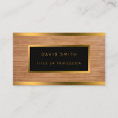 Carte De Visite Luxe Or Bois Moderne (Devant)