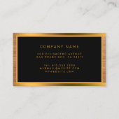 Carte De Visite Luxe Or Bois Moderne (Dos)