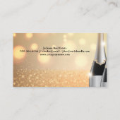 Carte De Visite Luxe Or | Bouteilles Champagne (Dos)