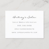 Carte De Visite Luxe Or Brossé Monogramme Texte fantaisie (Dos)