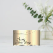 Carte De Visite Luxe Or glamour chic avec professionnel photo (Debout devant)