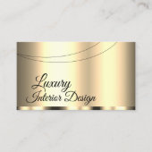Carte De Visite Luxe Or glamour chic avec professionnel photo (Devant)