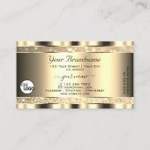 Carte De Visite Luxe Or Lumineuse Parties scintillant Stars ajoute (Dos)