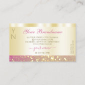 Carte De Visite Luxe or rose violet Parties scintillant mousseux M (Dos)