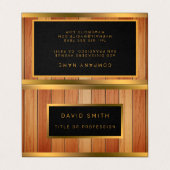 Carte De Visite Luxe Or Unique (Extérieur déplié)