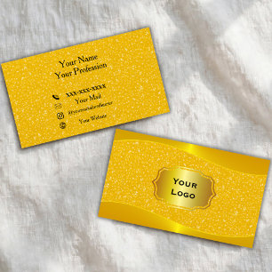 Carte de visite Luxe Pailletée Or