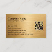 Carte de visite Luxe Paillettes Or (Dos)