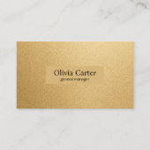 Carte de visite Luxe Paillettes Or (Devant)
