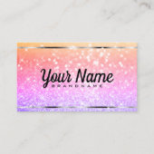 Carte De Visite Luxe Parties scintillant colorée Étoiles lumineuse (Devant)