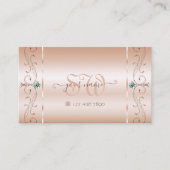 Carte De Visite Luxe Pastel Rose Coral Squigglé Bijoux Monogramme (Devant)