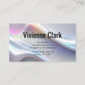 Carte de visite luxe perle holographique (Dos)