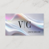 Carte de visite luxe perle holographique (Devant)