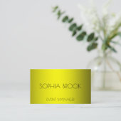 Carte De Visite Luxe personnalisé en bronze doré en feuille métall (Debout devant)