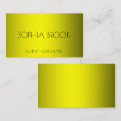 Carte De Visite Luxe personnalisé en bronze doré en feuille métall (Devant / Derrière)