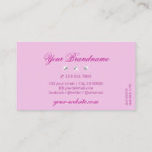 Carte De Visite Luxe Pink Ombre Sparkling Diamonds Style Luxe (Dos)