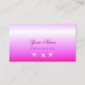 Carte De Visite Luxe Pink Ombre Sparkling Diamonds Style Luxe (Devant)