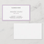 Carte De Visite Luxe pourpre violet à la mode de conception lisse (Devant / Derrière)