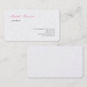 Carte De Visite Luxe Premium Pearl Plain classique Plain simple (Devant / Derrière)