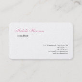 Carte De Visite Luxe Premium Pearl Plain classique Plain simple (Devant)