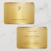 Carte De Visite Luxe Premium Silk Fining Faux Gold Professional (Devant / Derrière)
