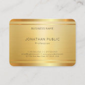 Carte De Visite Luxe Premium Silk Fining Faux Gold Professional (Dos)