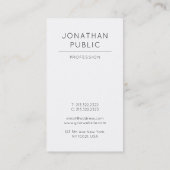 Carte De Visite Luxe Professionnel Créatif Moderne Design Simple (Dos)