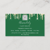 Carte De Visite Luxe professionnel Gold Royal Marble Green (Dos)
