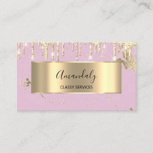 Carte De Visite Luxe professionnel Gold Royal Marble rose Lilac