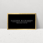 Carte De Visite Luxe professionnelle Faux Gold et Black