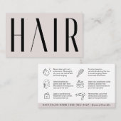 Carte De Visite Luxe Prolongations simples de cheveux après soins (Devant / Derrière)