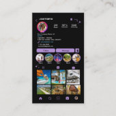 Carte De Visite Luxe | QR Violet & Noir (Devant)
