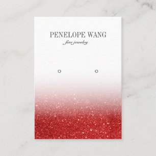 Carte De Visite Luxe Red Parties scintillant Ombre Bijoux Écran d'