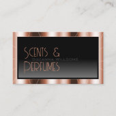 Carte De Visite Luxe Rose Gold Chic Black Gradient (Devant)