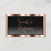 Carte De Visite Luxe Rose Gold Chic Black Gradient élégant Luxe (Devant)