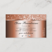 Carte De Visite Luxe Rose Gold Parties scintillant Etoiles Diamond (Dos)