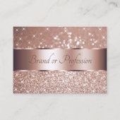 Carte De Visite Luxe Rose Gold Parties scintillant Étoiles Élégant (Devant)