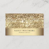 Carte De Visite Luxe Royal Gold Parties scintillant Élégant (Devant)