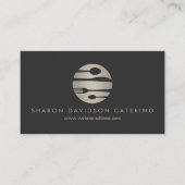 Carte De Visite Luxe Silver Cato Logo Restaurant Dark Grey (Devant)