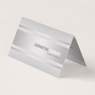 Carte De Visite Luxe Silver Faux Texturé Professionnel
