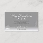 Carte De Visite Luxe Silver Grey Ombre Sparkling Diamonds Ajouter  (Dos)