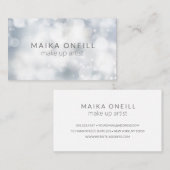 Carte De Visite Luxe Silver Parties scintillant Bokeh professionne (Devant / Derrière)