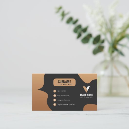 Carte De Visite Luxe Simple (Debout devant)