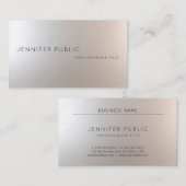 Carte De Visite Luxe simple avec du charme moderne élégant (Devant / Derrière)
