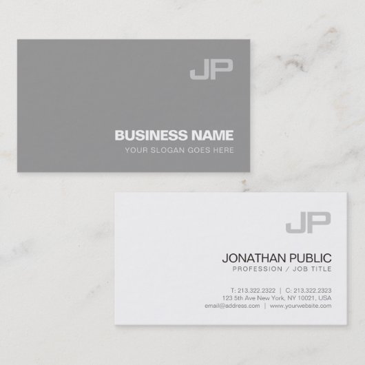 Carte De Visite Luxe simple chic moderne de conception créative de (Devant / Derrière)