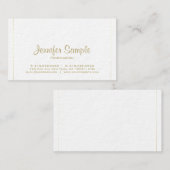 Carte De Visite Luxe simple élégant de manuscrit manuscrit à la (Devant / Derrière)