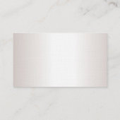 Carte De Visite Luxe simple élégant moderne d'argent à la mode de (Dos)